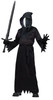 Mirror Ghoul Halloween Costume Black Hooded Robe w Mask Child Medium 8-10