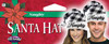 Santa Hat Naughty Black & White Buffalo Plaid Adult Christmas Costume Accessory