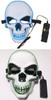 Neon Light-Up Skull Face Scary Halloween Mask Costume Accessory 1/PC
