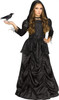 Wicked Evil Queen Black Gothic Gown Child Halloween Costume Girls LARGE 12-14