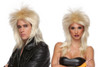 High Quality Heavy Metal 80s Rocker Blonde Spiked Adult Costume Wig Rock Star