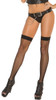 Black Fishnet Thigh Highs Women's Stockings Hosiery Fashion Accessory Plus Size