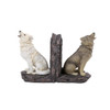 Pacific Giftware Howling Grey Snow Wolves Book Ends Wolf Spirit Animal Bookends