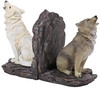 Pacific Giftware Howling Grey Snow Wolves Book Ends Wolf Spirit Animal Bookends