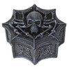 Pacific Giftware Arachnid Skull Box Black 5.19" Decorative Resin Box Goth Decor