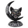 Pacific Trading Black Cat Crescent Moon Backflow Incense Burner Resin Figurine