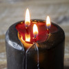 3" Vampire Tears Candle Black Pillar Candle Bleeds Red When Lit