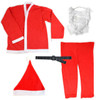 5 Piece Santa Claus Kids Suit Set Economy Costume 6-9 Yrs