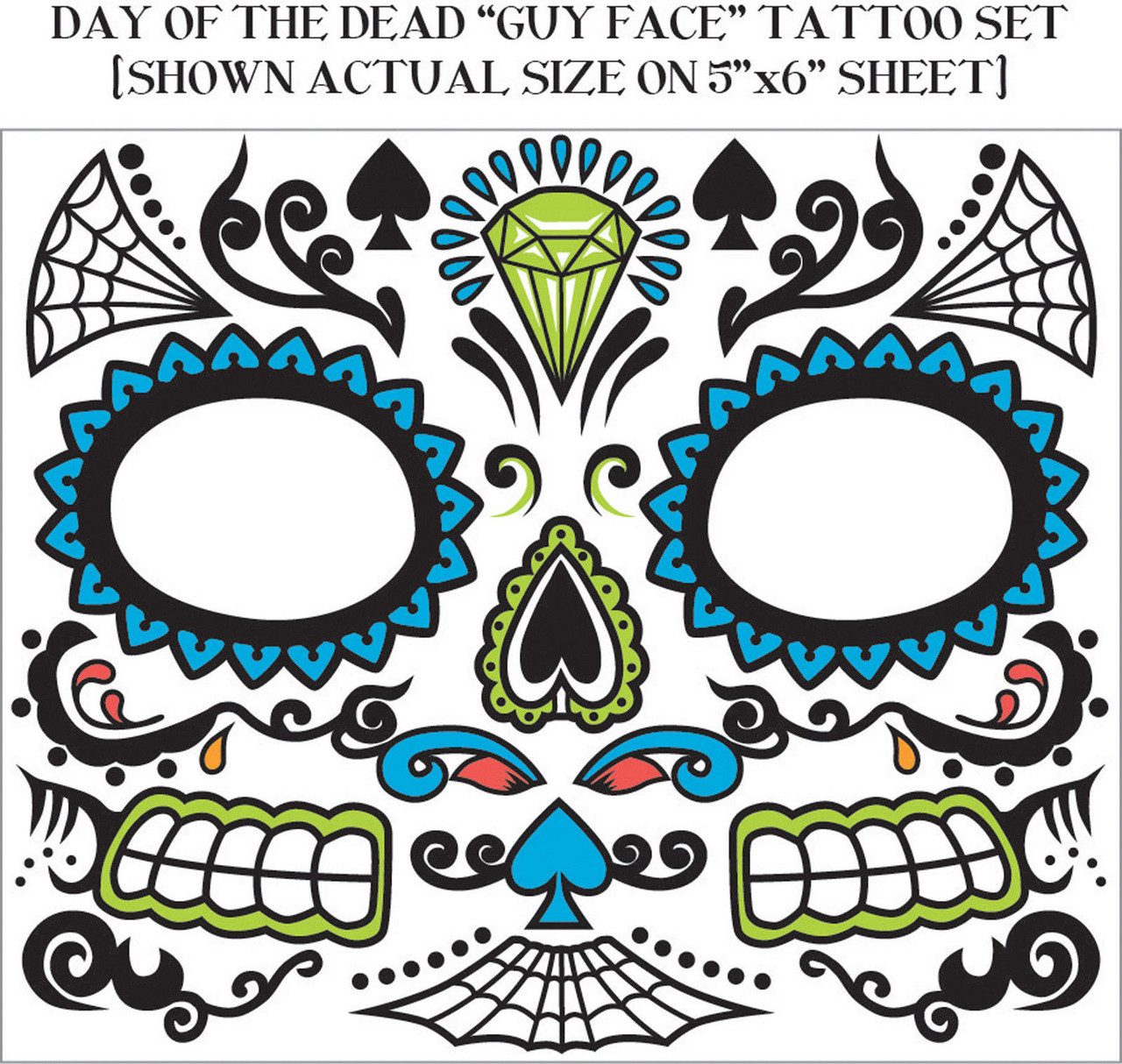 Day of the Dead Face Tattoos Skeleton dia de los muertos makeup Day of the  Dead MakeupSkeleton Sugar Skull Face Tattoo KitHalloween Makeup Skeleton Tattoos  TemporaryGlitter Red Roses Face Body Red Rose