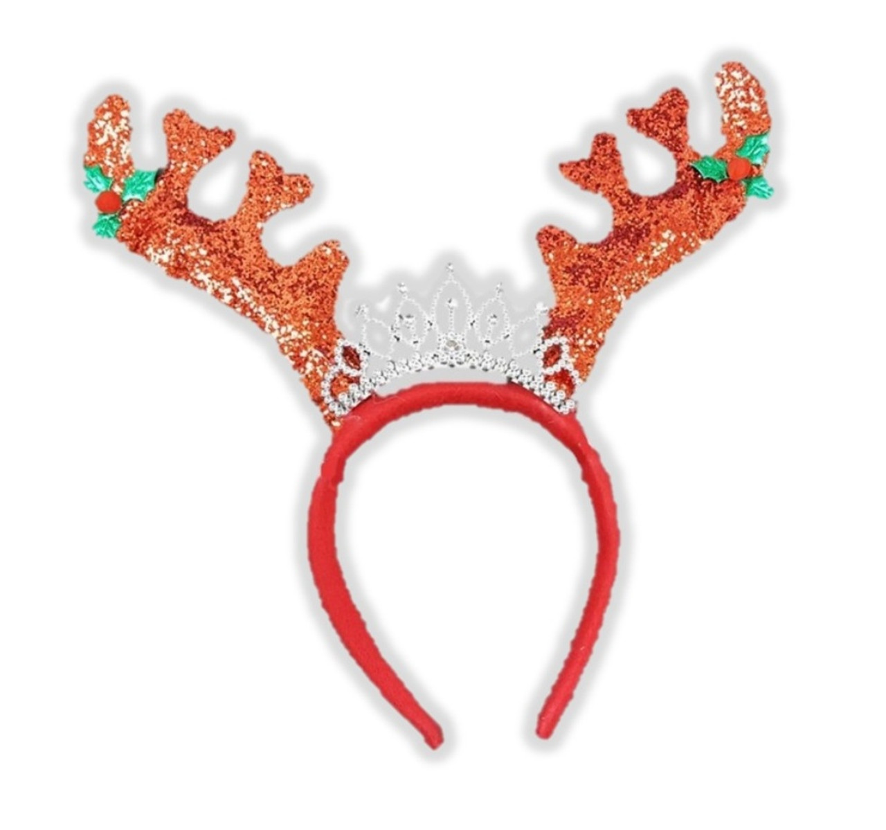 red reindeer antlers headband