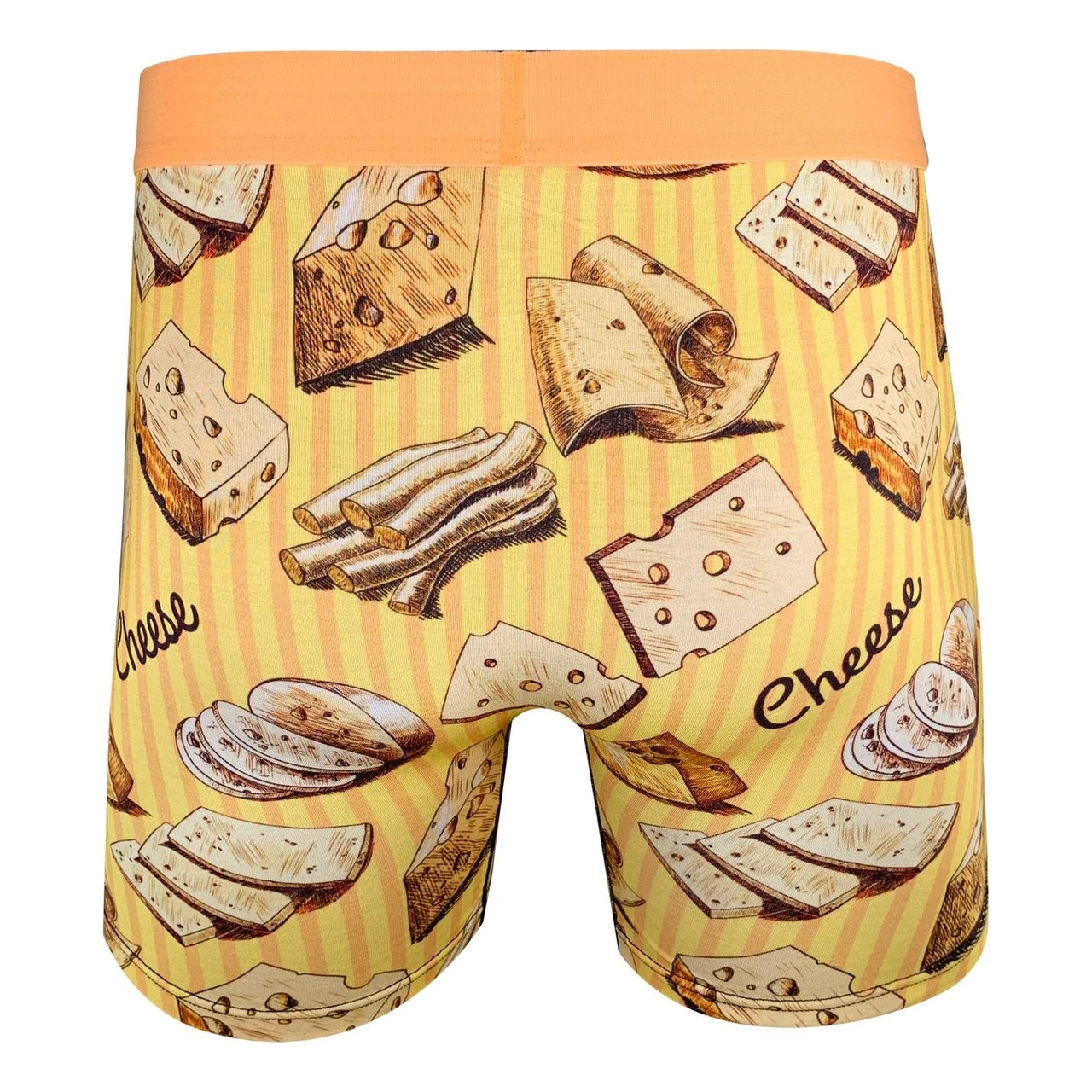 Good Luck Undies Cheese Boxer Brief Food Underwear No Chafe Anti Roll Band  LG