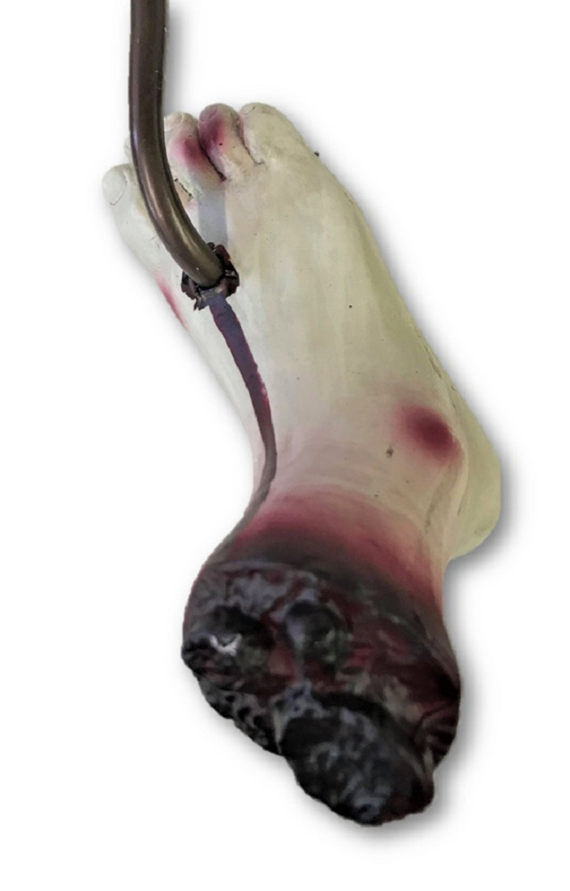 24 Meat Hook Severed Bloody Zombie Foot Decoration Halloween Prop Haunted  House - www.