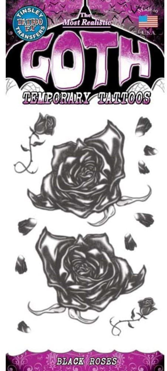 gothic black rose tattoos