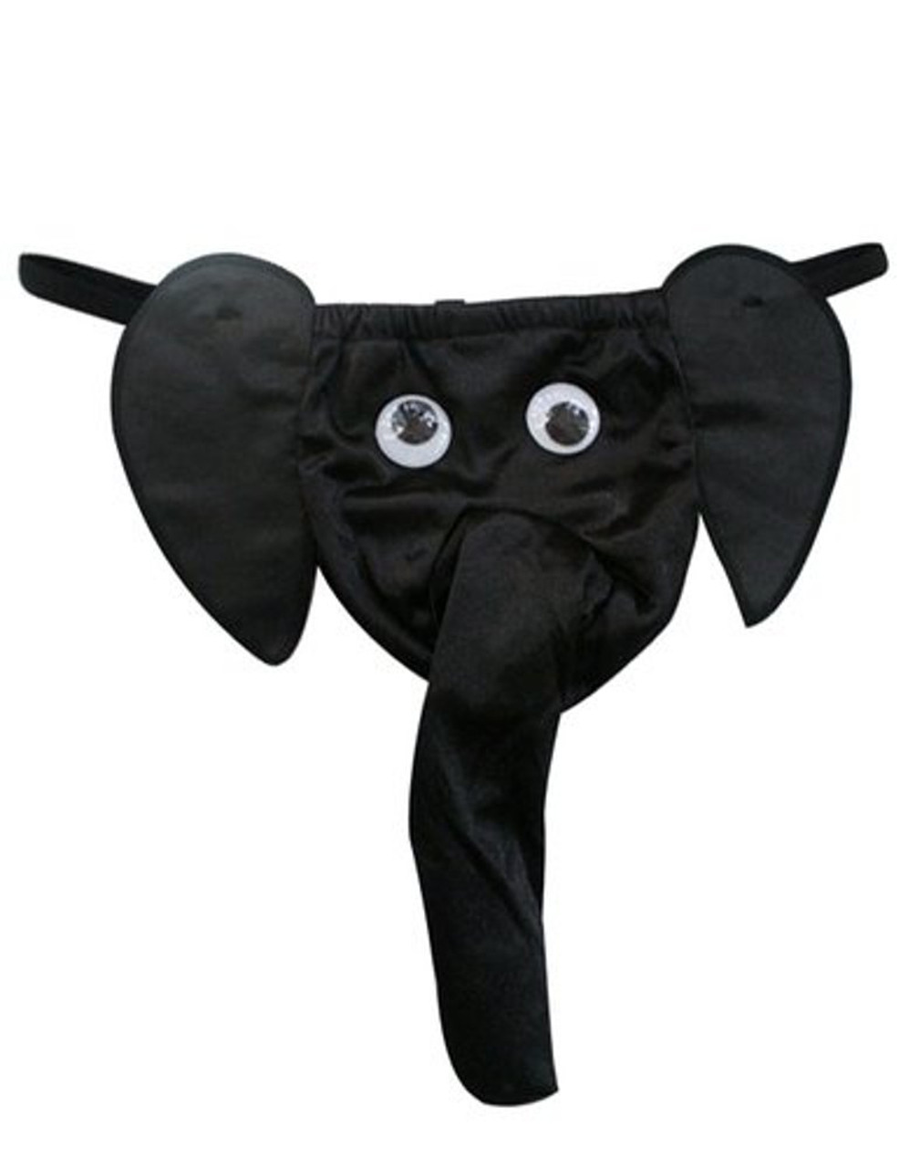 Elegant Moments Men's Sexy Black Elephant Animal Peanut Pouch