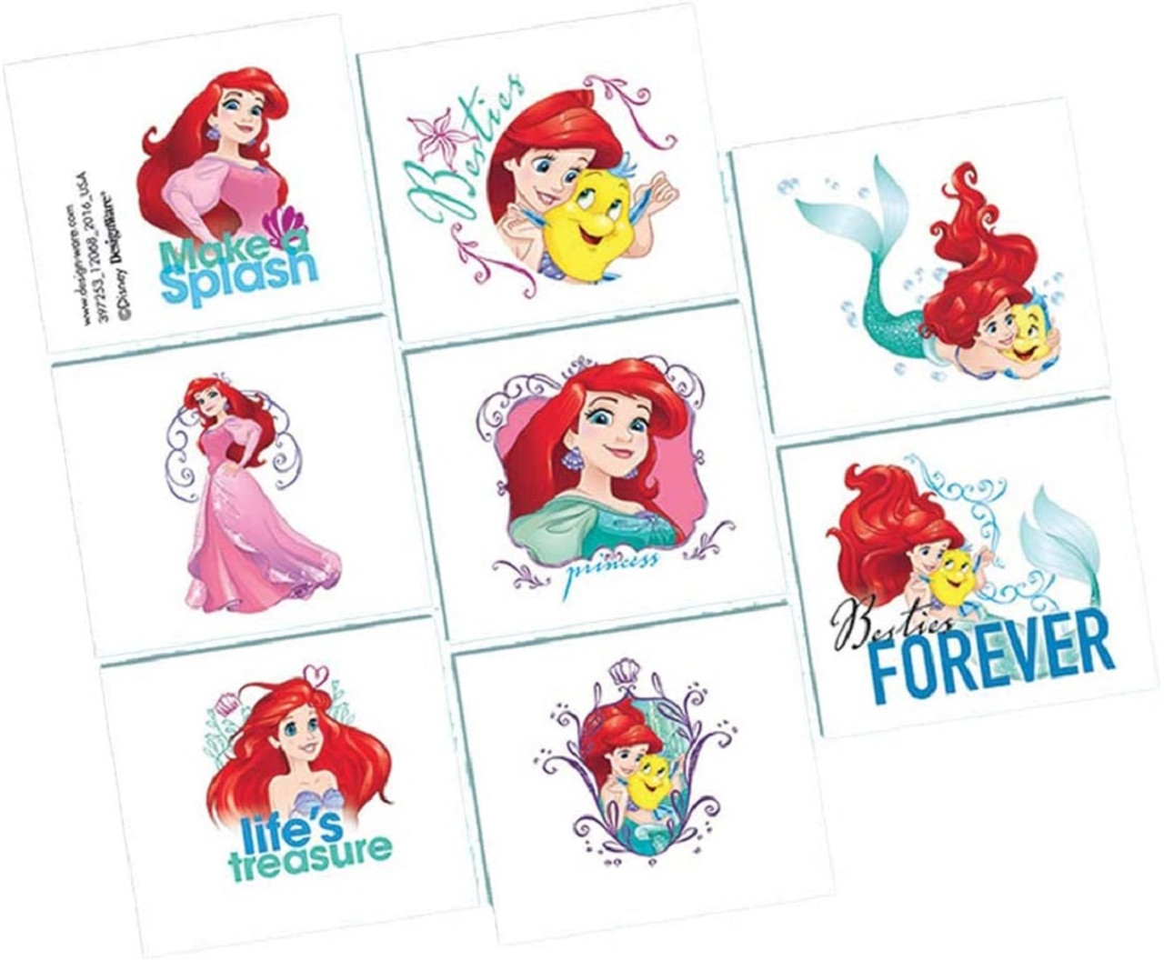 Disney Little Mermaid Temporary Tattoo Set for Kids - Ariel India | Ubuy