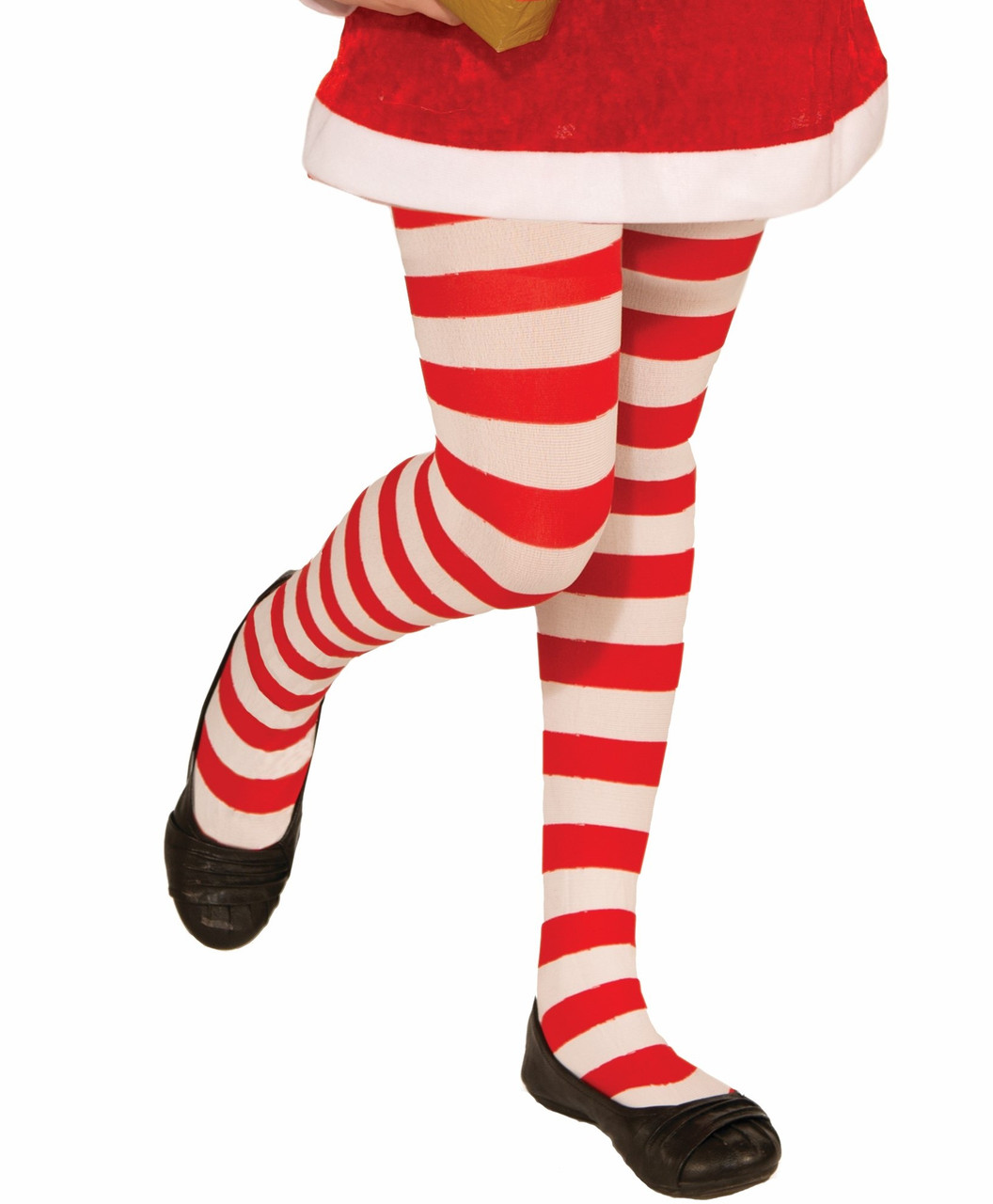 Red White Girl's Striped Christmas Tights Hosiery Pantyhose Costume  Accessory LG - www.