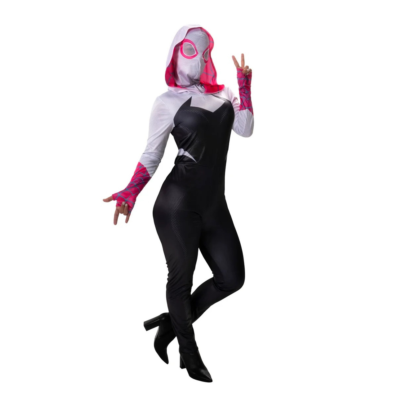 Spider Women Costume Bodysuit Adult with Mask and Lenses,Halloween