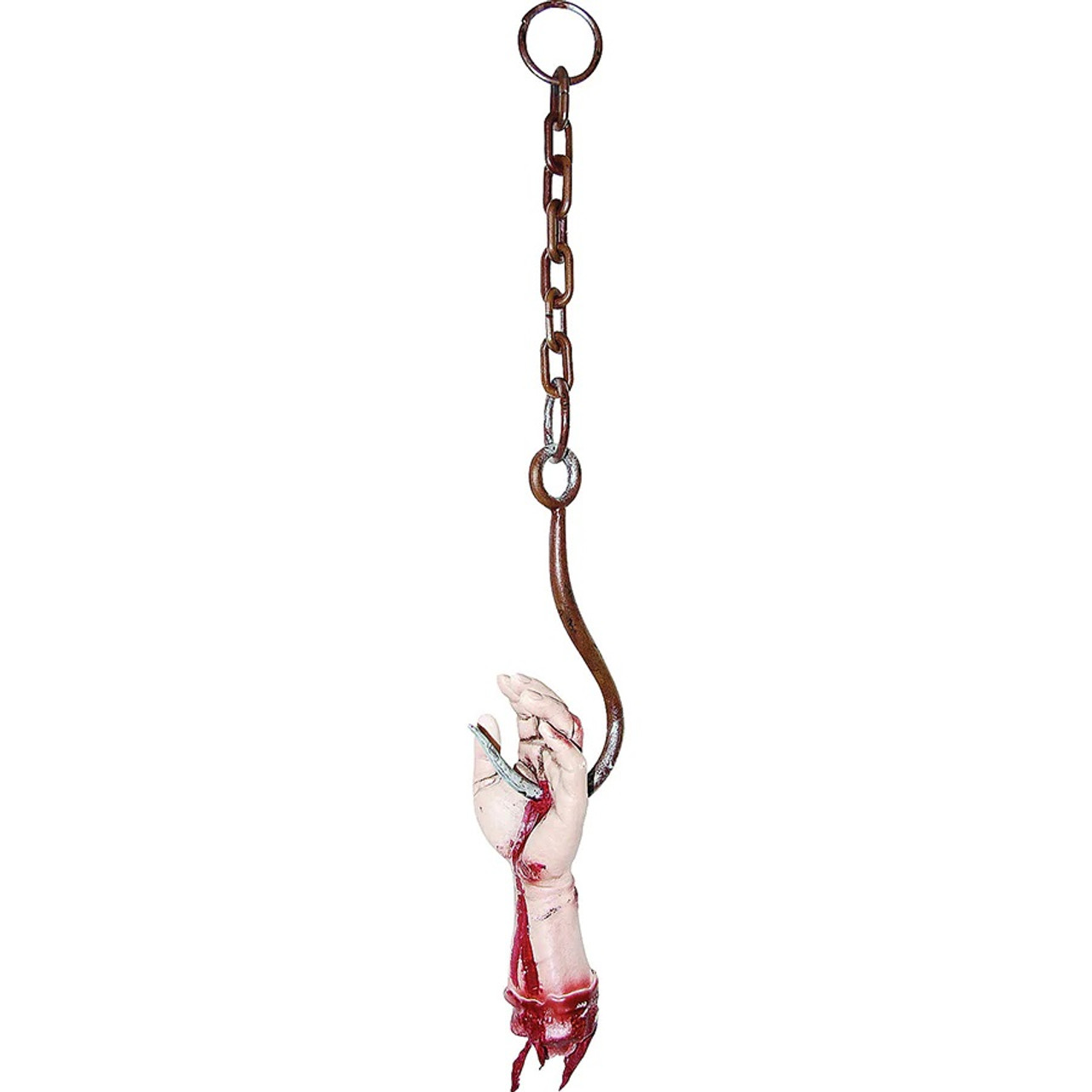 Iron Meat Hook & Severed Bloody Hand Decoration Halloween Prop Haunted House