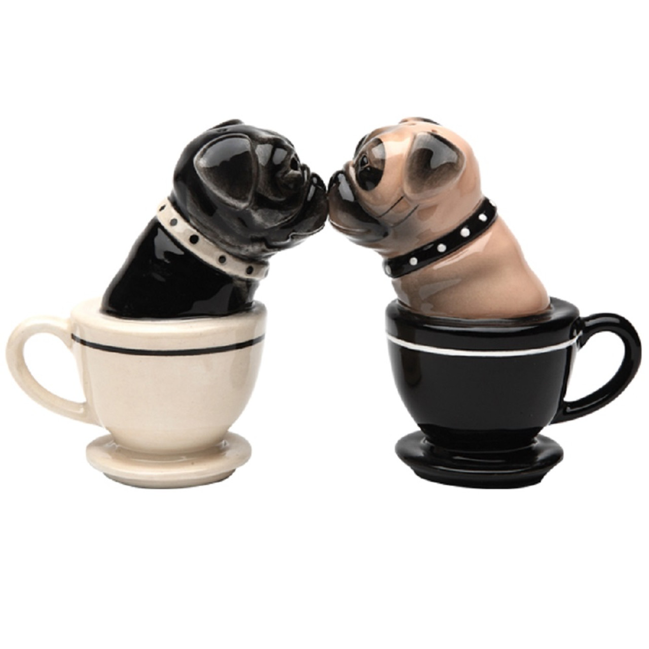 Ceramic Salt & Pepper Set Magnetic Dogs