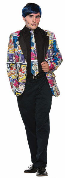 Fun Pop Art Adult Neck Tie Cartoon Boom Zoom Cosplay Costume Accessory