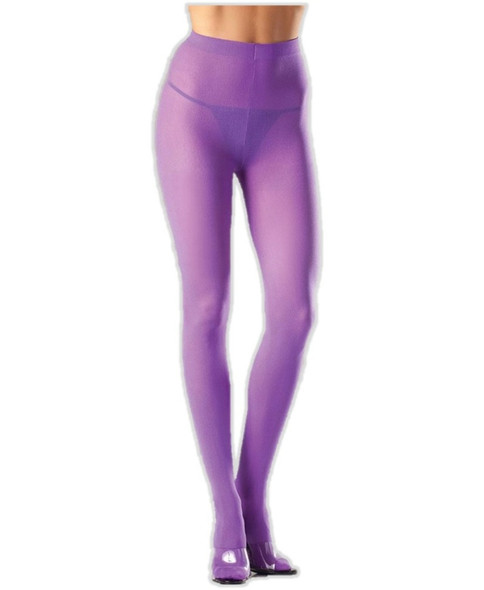 Sexy Purple Opaque Pantyhose Womens Plus Size Tights Queen Costume Accessory