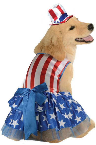 Patriotic Pooch 4th Of July USA Amercian Dog Pet Costume Clothes SM MD LG XL