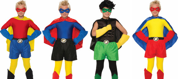 Create Your Own Super Hero Child Costume Accessory Boxer Shorts Up To Size 10