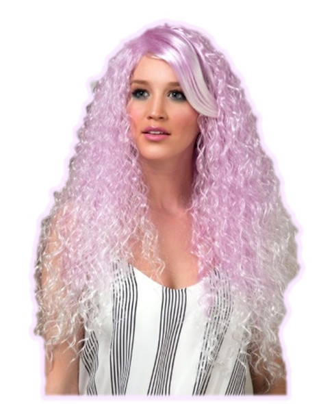 High Quality Blush Nova Violet Ice Long Curly Costume Wig Adult Fantasy Style