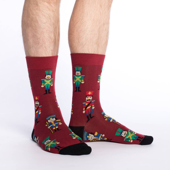 Good Luck Sock Nutcracker Men Crew Socks Adult Shoe Size 7-12 Christmas Prince