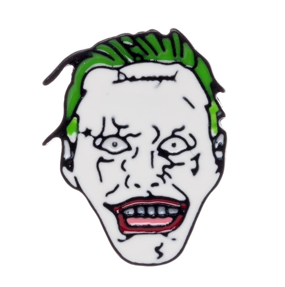 Bioworld DC Comics Suicide Squad Joker Head Lapel Pin Brooch Costume Jewelry