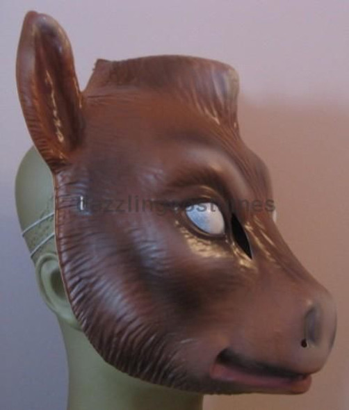 Donkey Plastic Half Mask Costume Ass Wild Farm Animal Child Adult Costume Prop