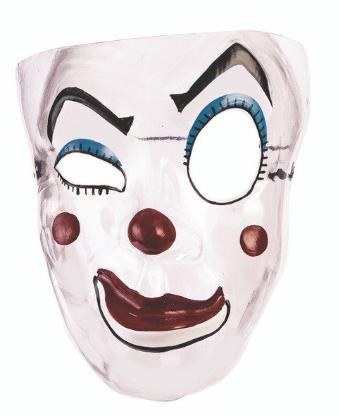 Transparent Evil Clown Mask Inquisitive Evil Adult Halloween Costume Accessory