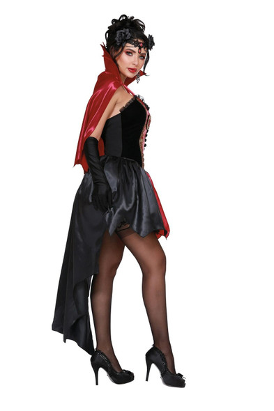 Dreamgirl Drop Dead Beautiful Costume Vampire Halloween Dress Black Red SM-XL