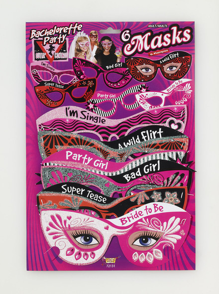 Set Of 6 Bachelorette Party Paper Eye Masks Fun Photo Booth Prop Supplies