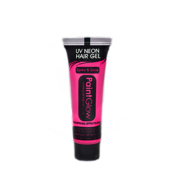 Paint Glow Neon Pink UV Reactive Hair Gel Colour Makeup Costume Accessory