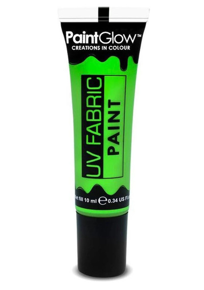UV Neon Green Fabric Paint Glow Make-Up Bright Festival Club Rave EDM 10ml Tube