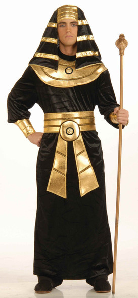 Pharaoh Pyramid King Tut Costume Ancient Egypt Egyptian Adult Men's Black std