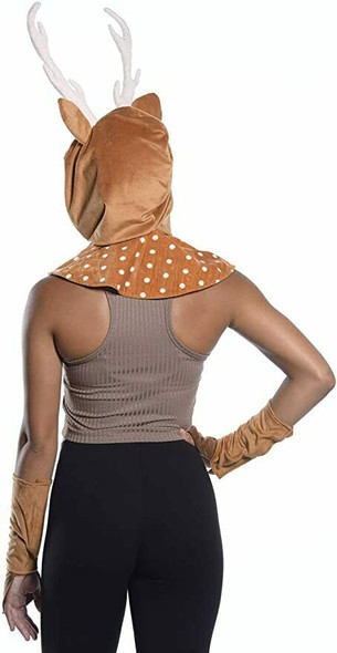 Deer Kit Hood & Gloves Glovelets Party Animals Adult Halloween Costume Accessory