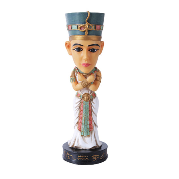 Nerfertiti Egyptian Pharaoh Bobblehead Figurine Decoration Bobble Head Statue
