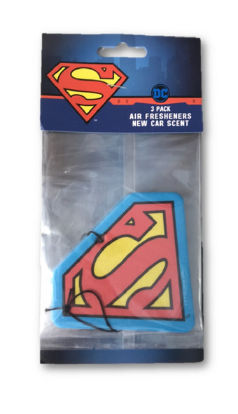 Spoontiques DC Comics Superman Logo Air Freshener New Car Scent 3 Pack