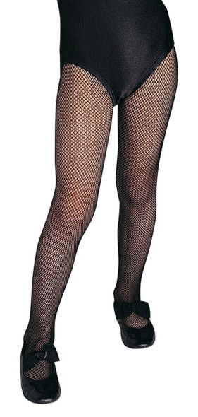 Girl's Black Fishnet Tights Child Stockings Hosiery Costume Accessory Large