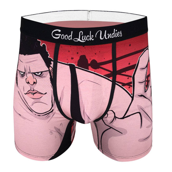 Good Luck Undies Andre The Giant Cartoon Boxer Briefs No Chafe Anti Roll MD