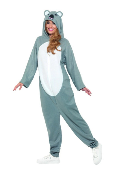 Cute Cuddly Koala Bear Hooded One Piece Halloween Costume Pyjamas Adult X-LARGE