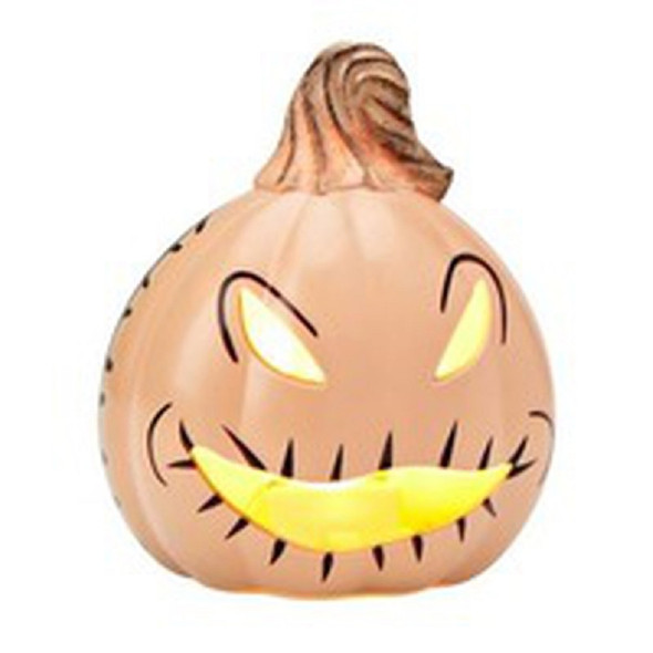 Disney NBC Oogie Boogie 3.5" Mini Light Up Pumpkin Halloween Decoration Prop