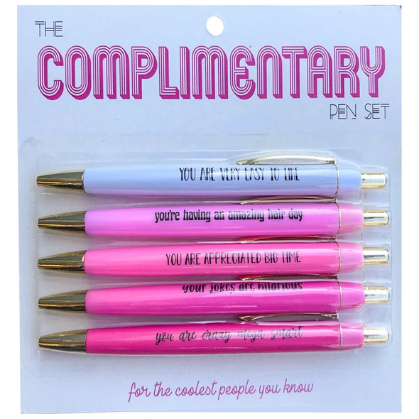 Pink Complimentary Decorative Writing Pen Set Fun Club