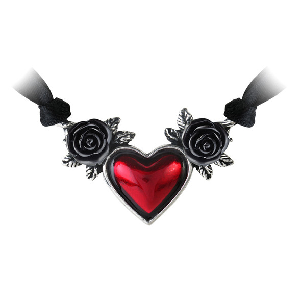 Alchemy of England Blood Heart And Roses Choker Necklace Gothic Jewelry