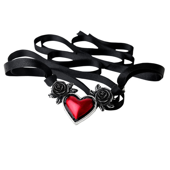 Alchemy of England Blood Heart And Roses Choker Necklace Gothic Jewelry