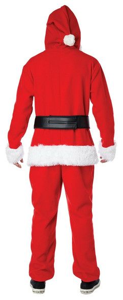 California Costumes Christmas Santa Hooded Fleece One Piece Jumpsuit Adult XS