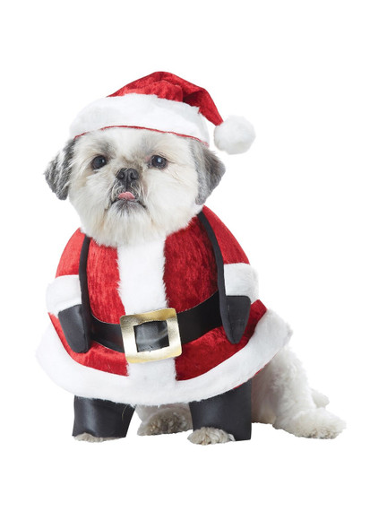 Santa Paws Pup Dog Santa Claus Christmas Pet Costume SMALL