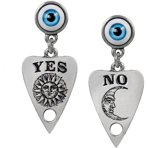 Alchemy of England Gothic Ouija Planchette Earrings Spirit Board Eyeball Spirits